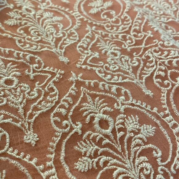 Sundance Coral Rose Palace Embroidered Shift Dress Size Large - Picture 10 of 11